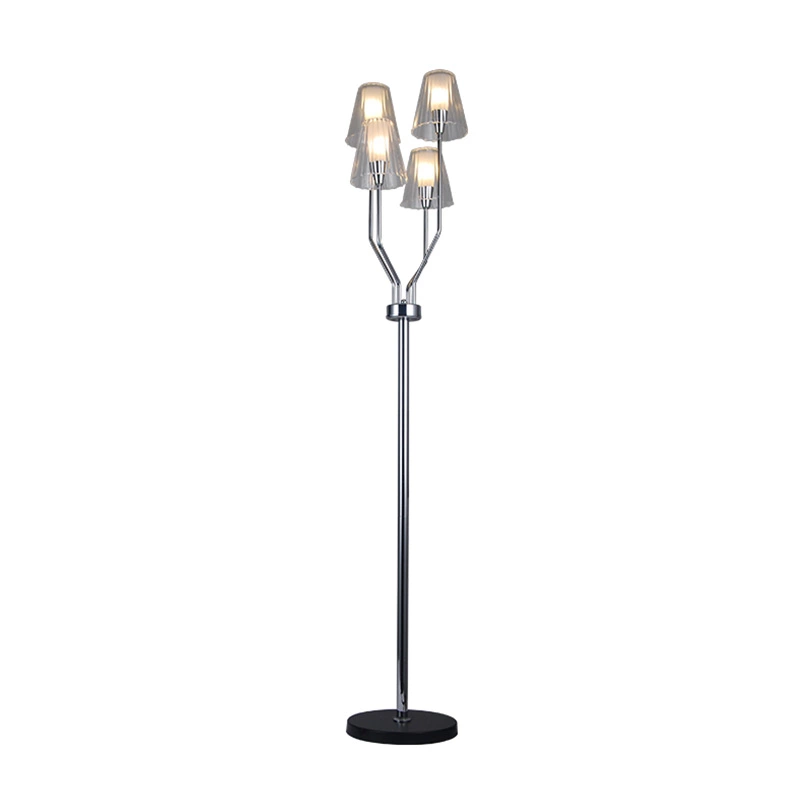 Lampada da terra moderna in vetro